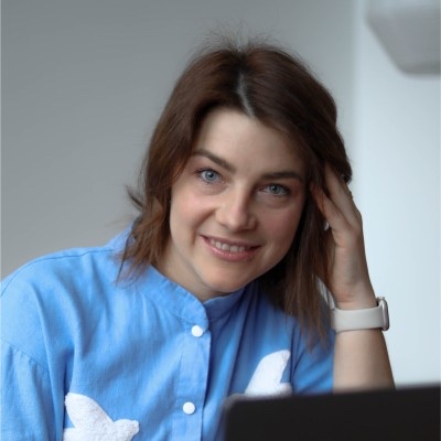 Portrait of Liudmyla Mishchenko, co-founder of Edynorih.